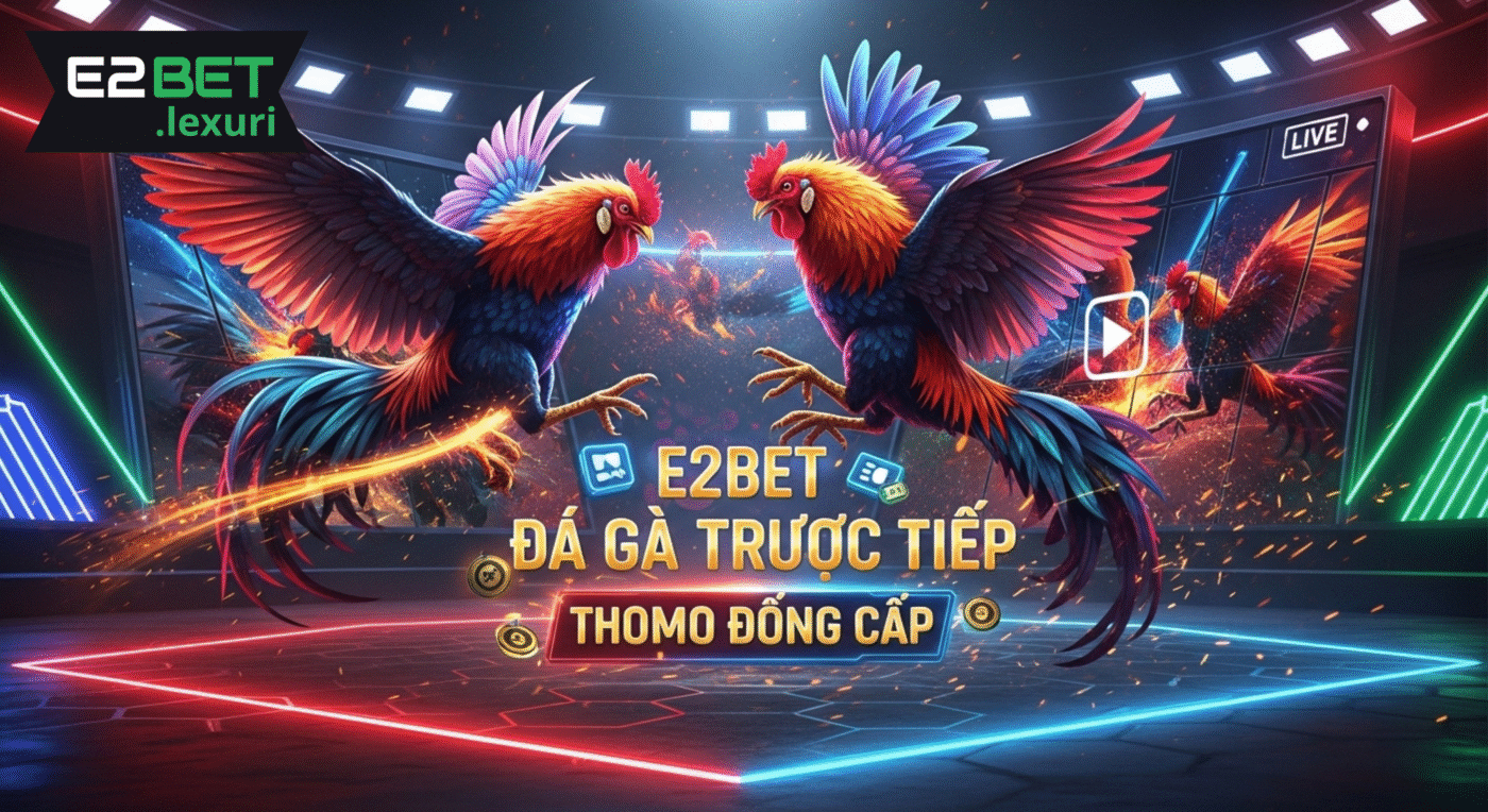 Banner E2BET - Đá gà Thomo trực tiếp uy tín và kịch tính